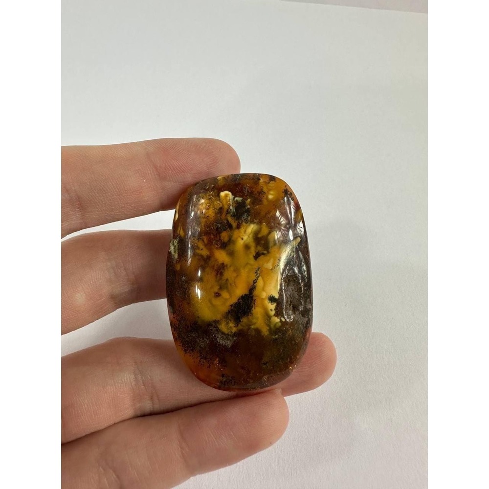 Vintage Natural Amber Statement Brooch Pin Warm Honey Brown 12g - Picture 2 of 8